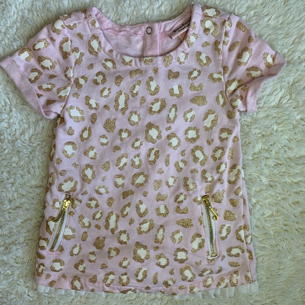 Pink and sparkly gold leopard print top from Juicy